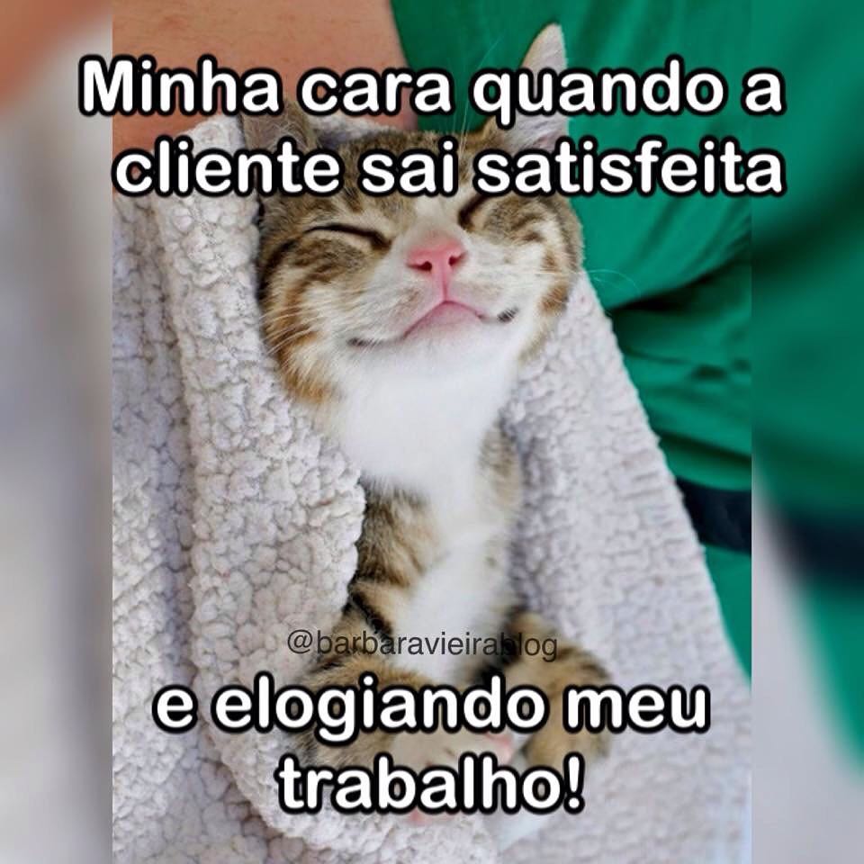 Tem coisa melhor e mais gratificante, que o cliente sair feliz com nosso trabalho?! E não, não é ser metida não… É ser feliz com o próprio trabalho.😀😉
